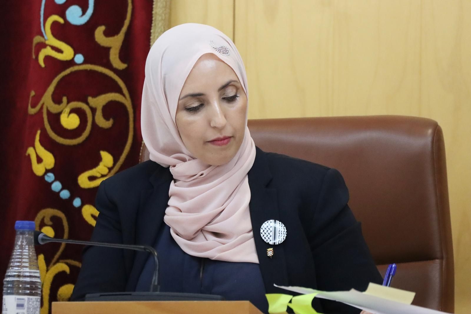La líder del MDyC, Fatima Hamed, este lunes durante el pleno