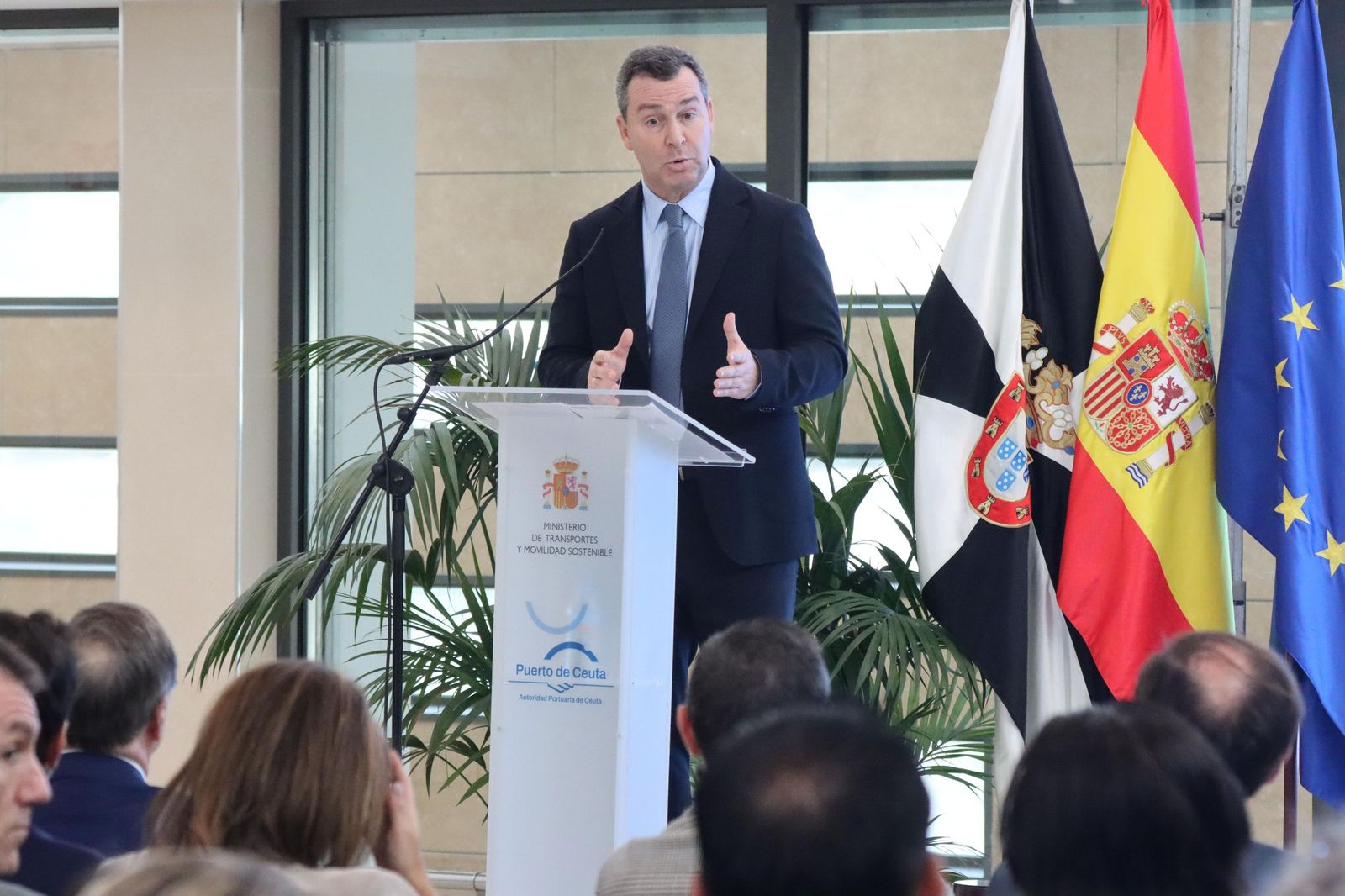 Gustavo Santana, presidente del Puertos del Estado, este martes en Ceuta