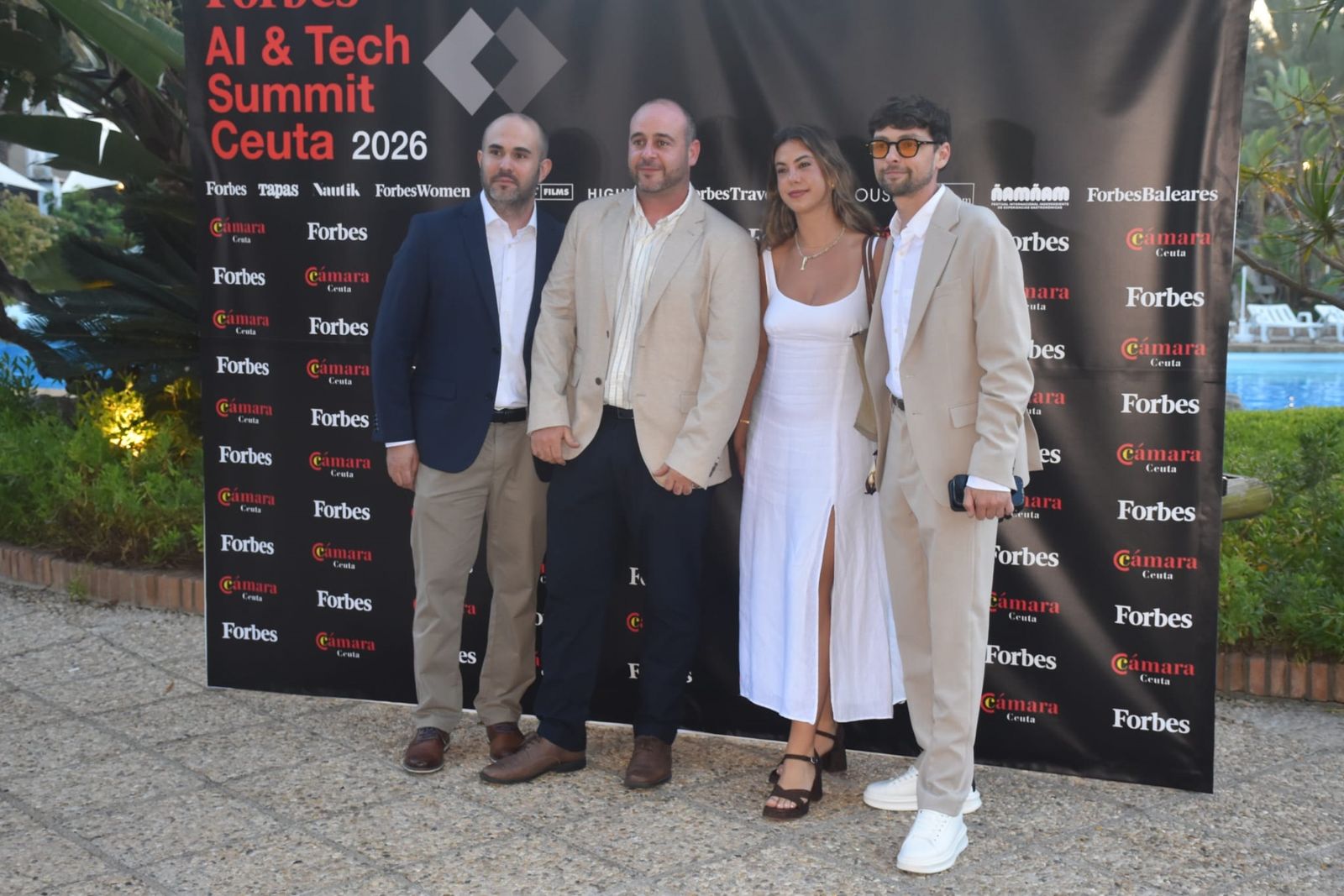 Una recepción el el Parque Marítimo, antesala del Forbes Ceuta AI & Tech Summit