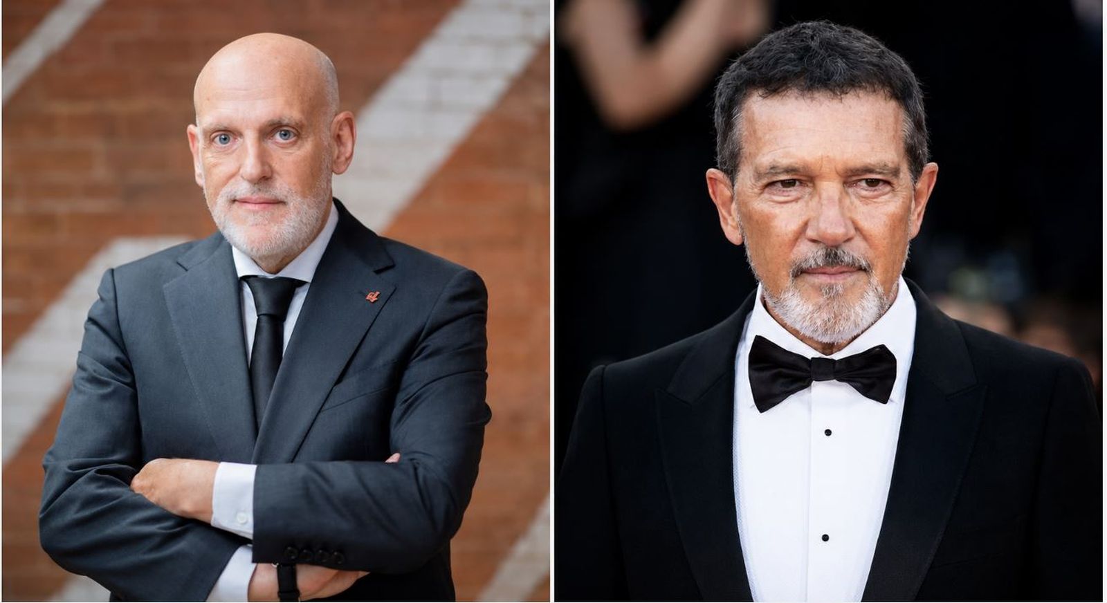 Javier Tebas y Antonio Banderas