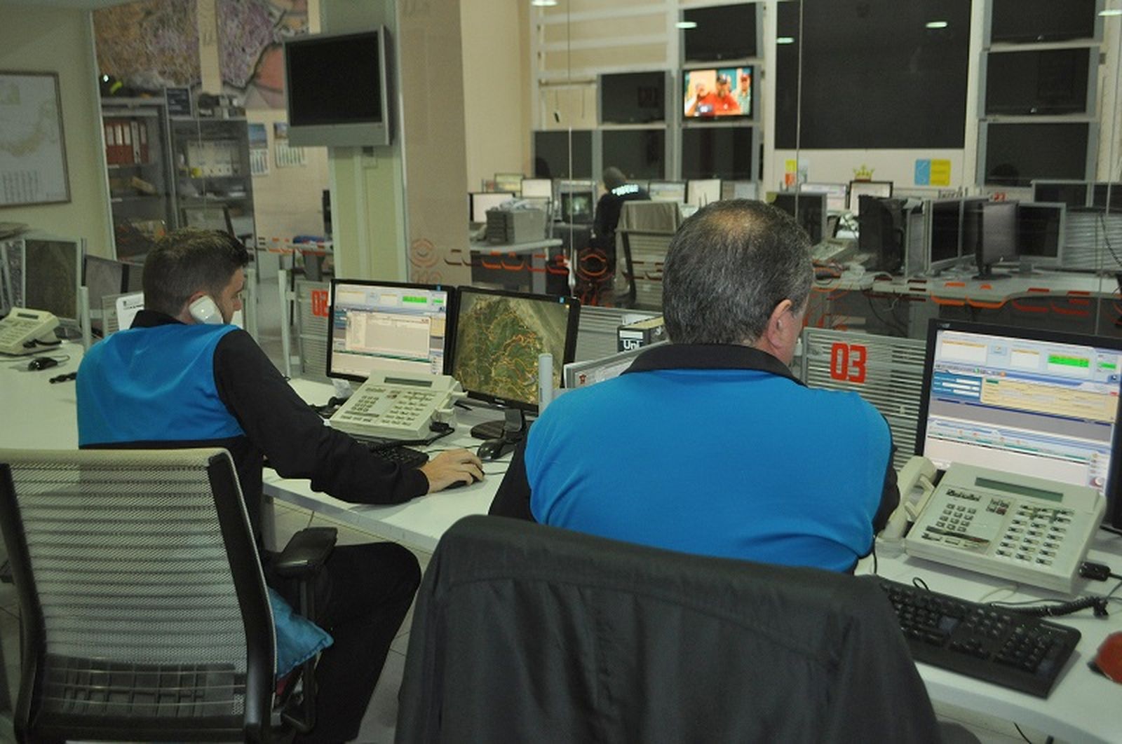 Trabajadores del servicio de emergencias del 112