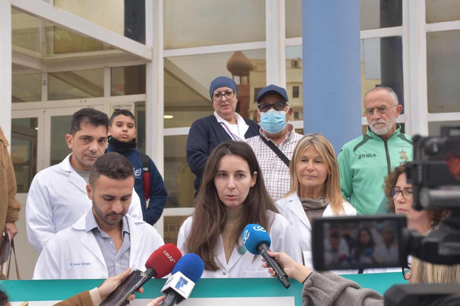 La médica de Recinto Elena Ortiz, en declaraciones a la prensa durante la huelga de médicos de familia convocada este miércoles