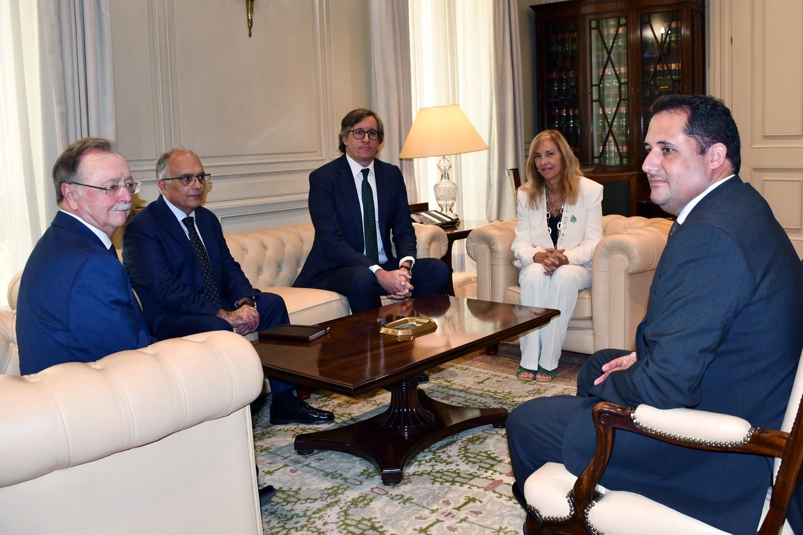 Un momento del encuentro entre Perelló y Vivas