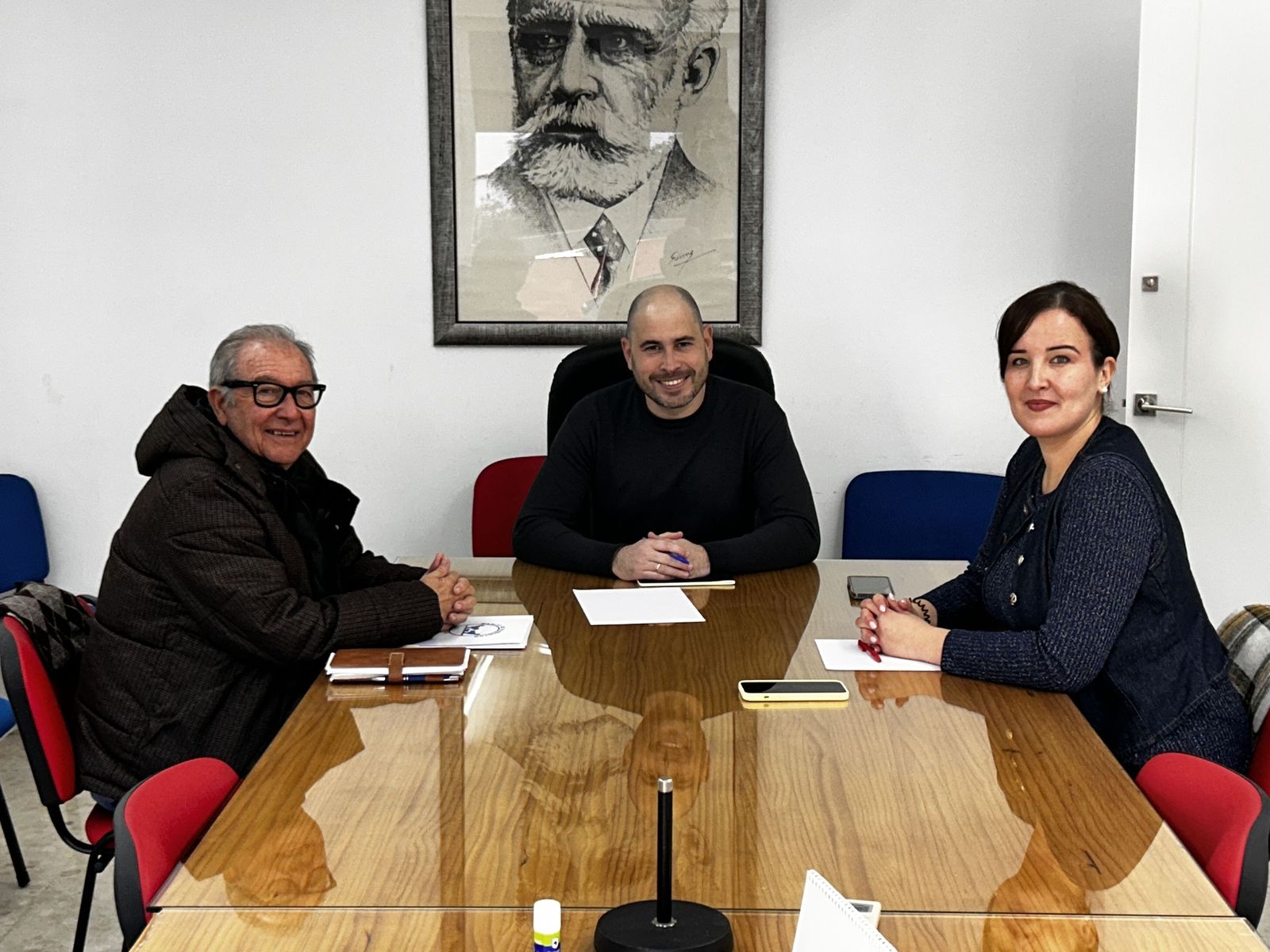 Pedro Mariscal, Miguel Ángel Pérez Triano y Mayda Daoud.