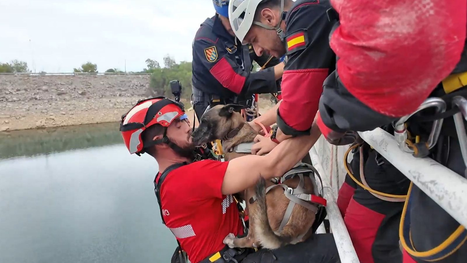 Un momento del ejercicio