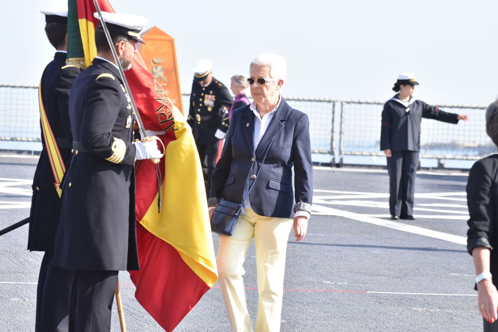 Emotiva jura de bandera a bordo del 'Castilla'