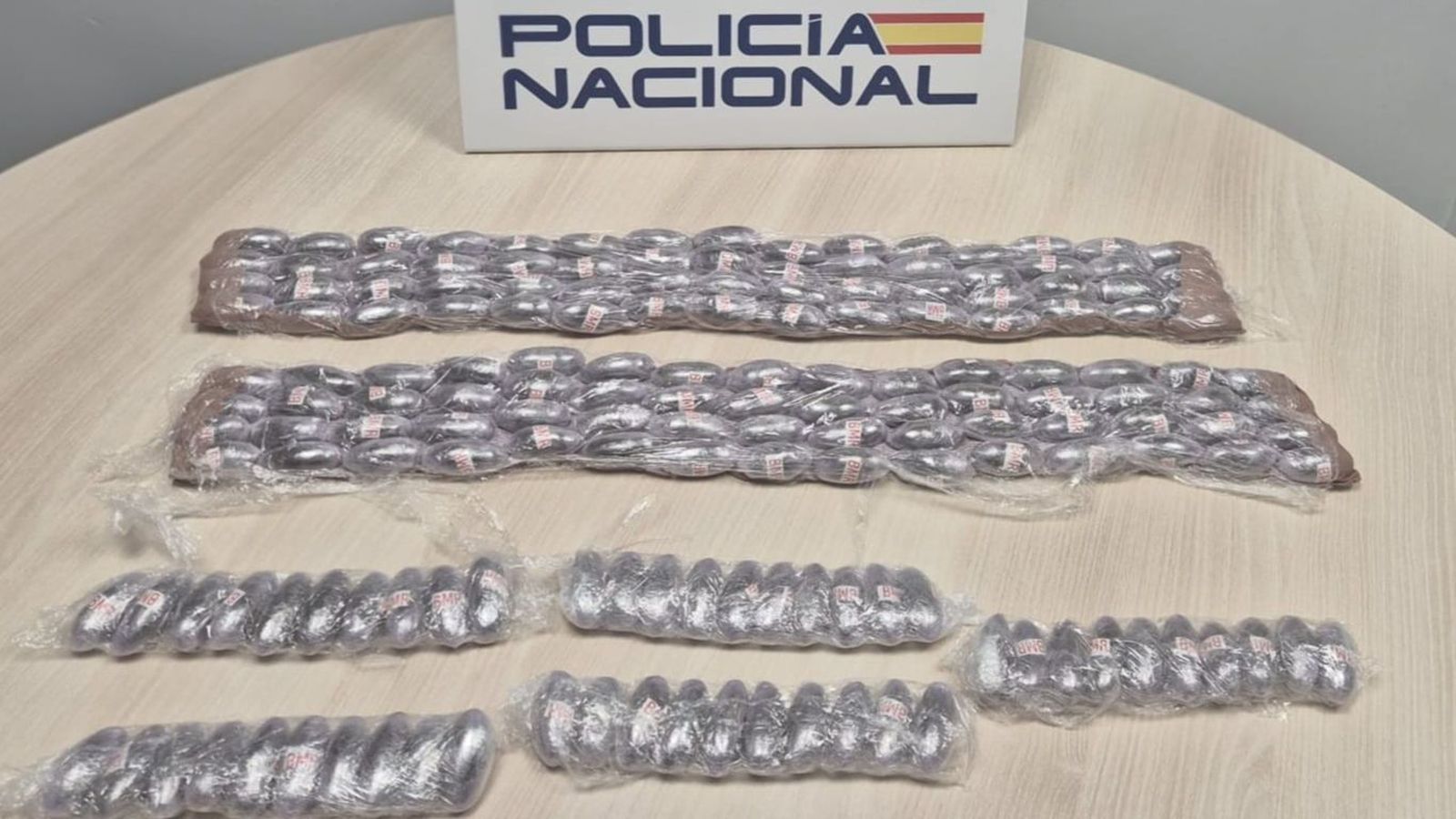 Las cápsulas de hachís intervenidas por la Policía Nacional