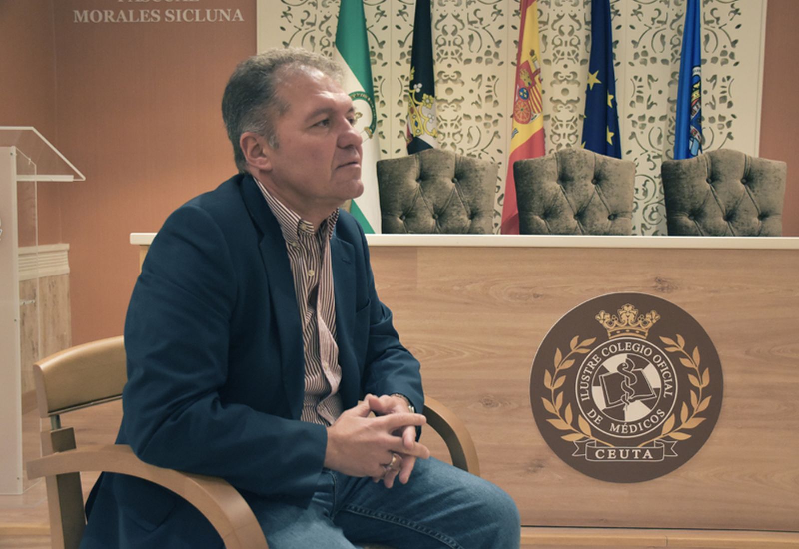 El presidente del Sindicato Médico de Ceuta y del Colegio de Médicos, Enrique Roviralta, durante una entrevista concedida a El Pueblo de Ceuta. / FOTO G.S.