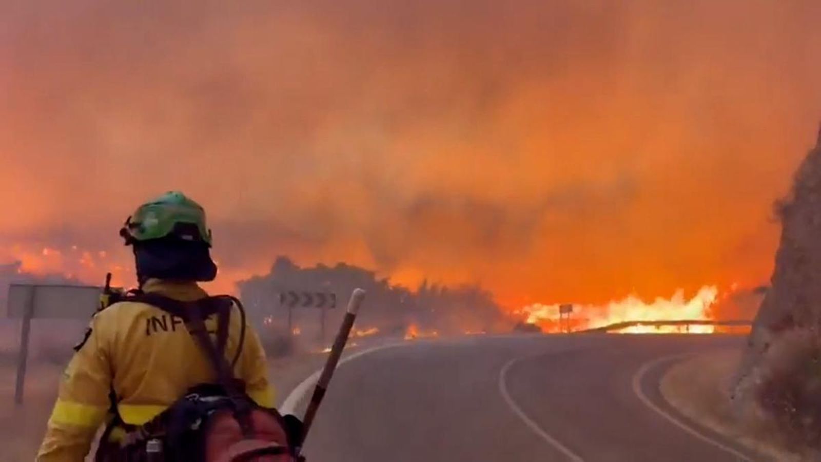 El incendio forestal de Los Gallardos se producía en la tarde de este jueves por la caída un de un cable eléctrico