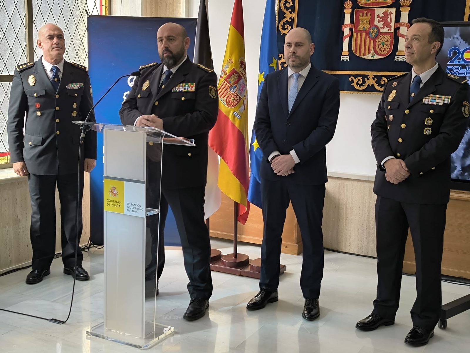 Los comparecientes durante la rueda de prensa.