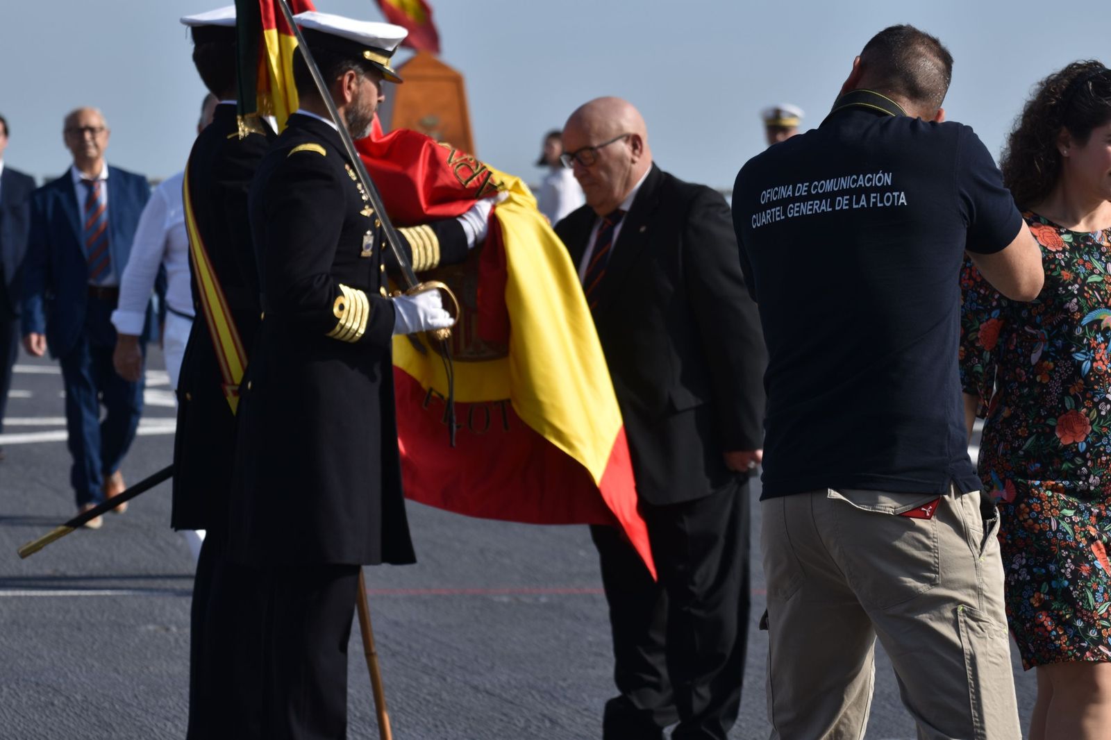 Emotiva jura de bandera a bordo del 'Castilla'