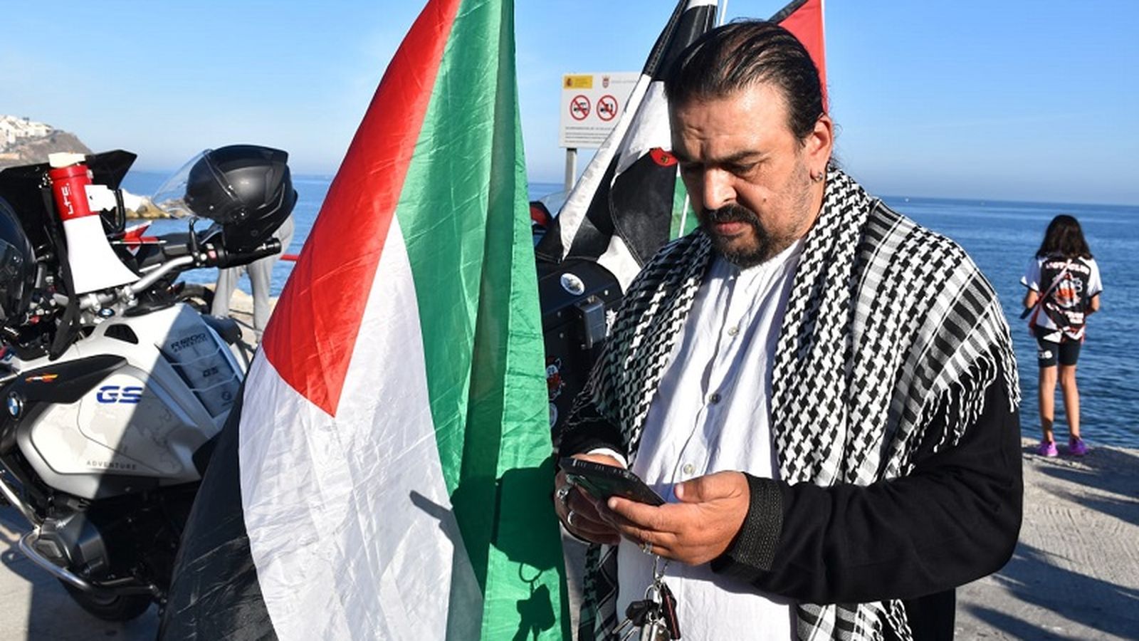 El presidente de Motoclub Ceuta, convocante de la ruta por la paz en Palestina, Hamido Abselam Mehdi