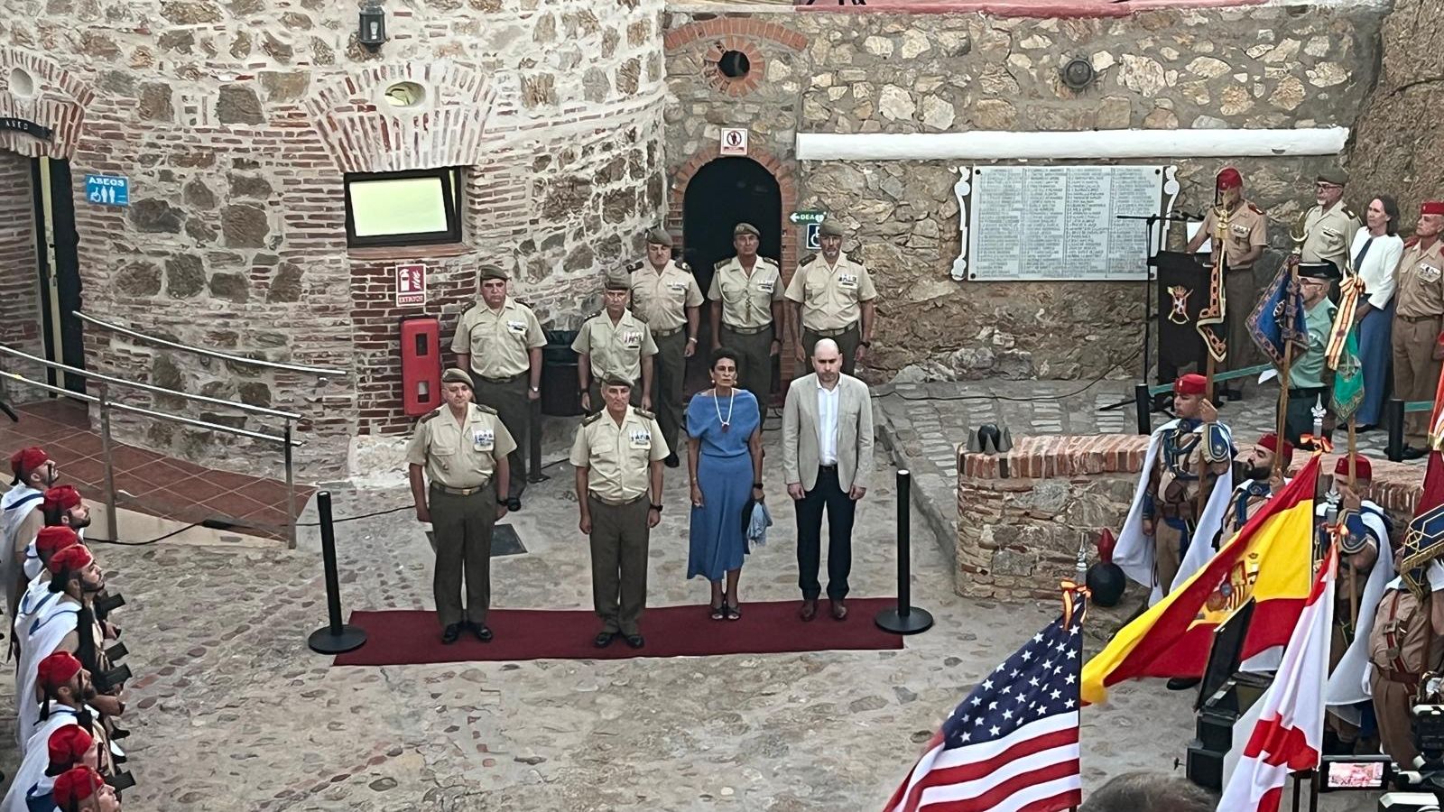 Homenaje en el Museo del Desnarigado al héroe ceutí Fernando de Leyba y arriado de bandera por el 115 aniversario fundacional del Grupo de Regulares número 54