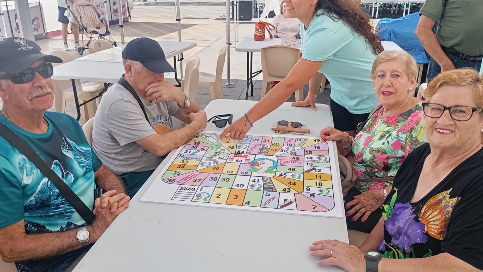 Un momento de este peculiar Juego de la Oca