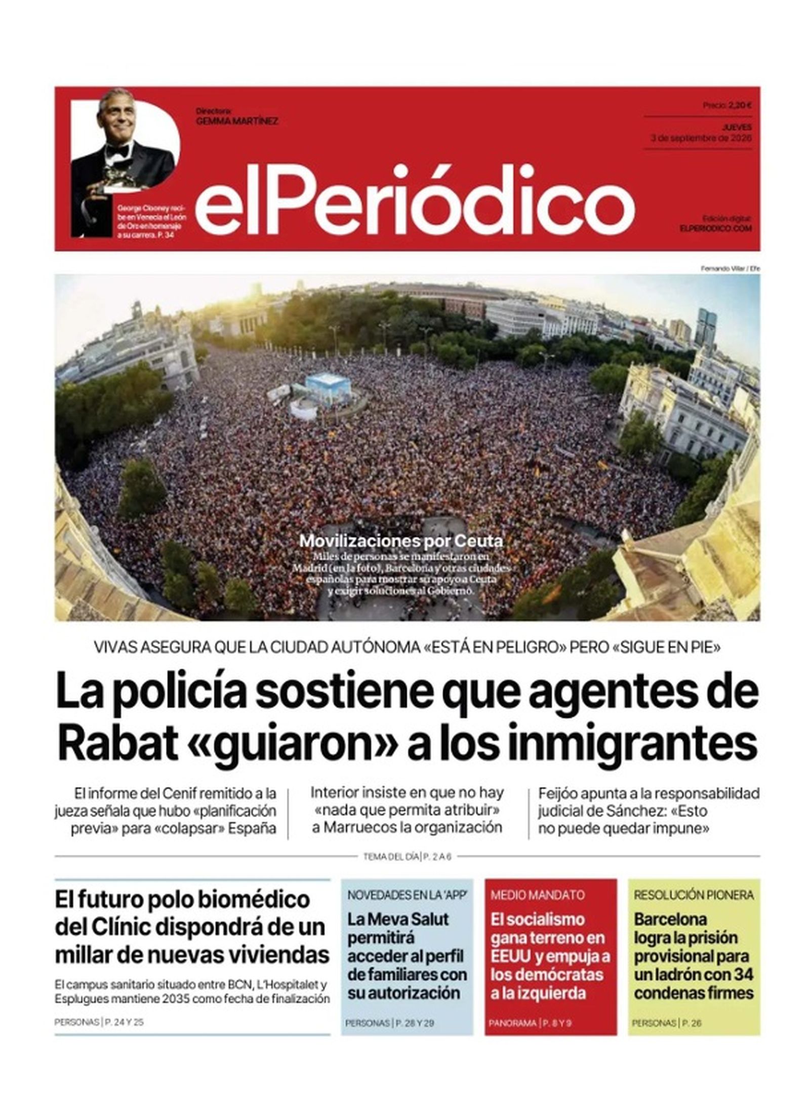 Ceuta ocupa las portadas nacionales