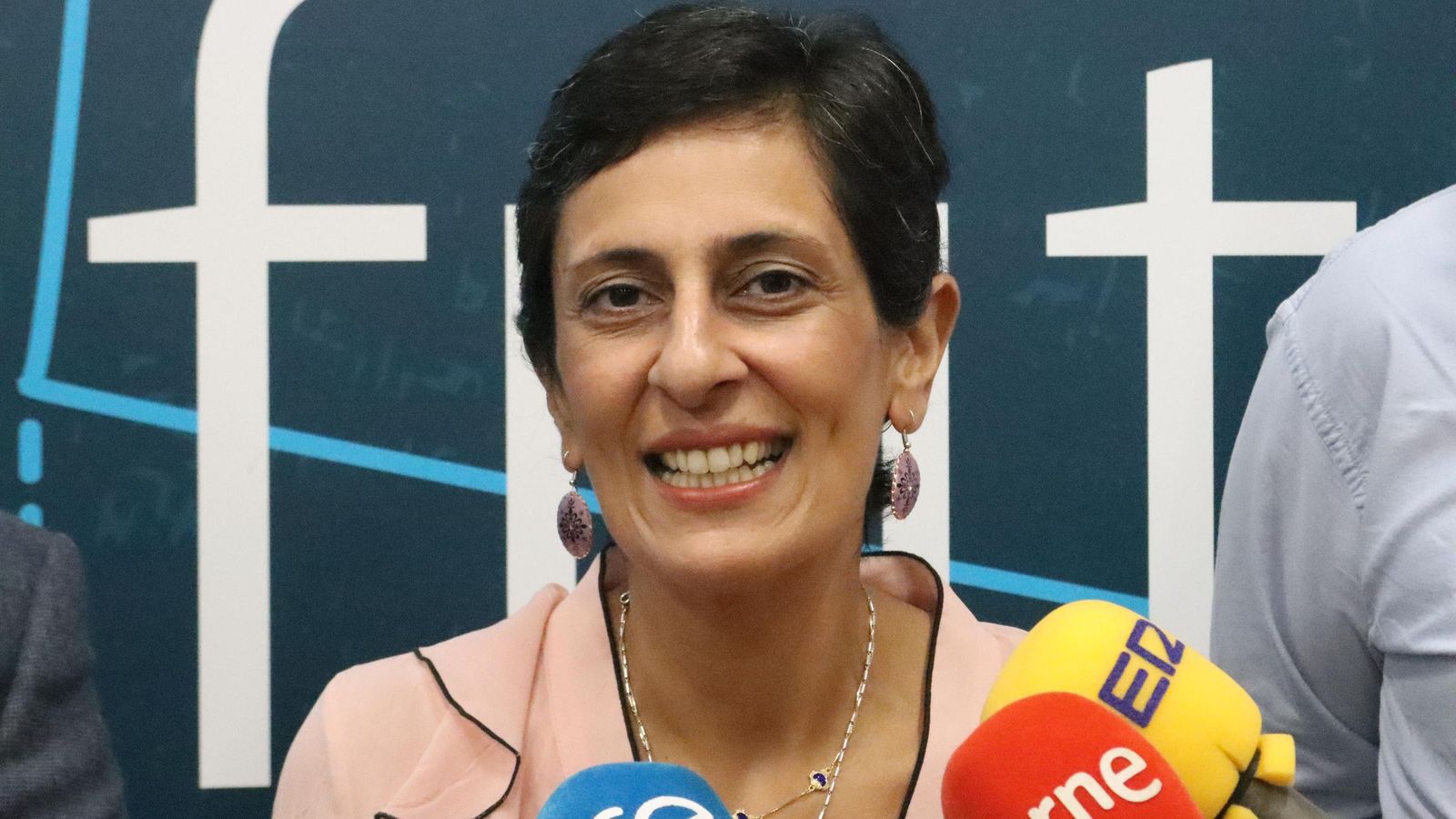 Kissy Chandiramani en atención a los medios de comunicación este sábado