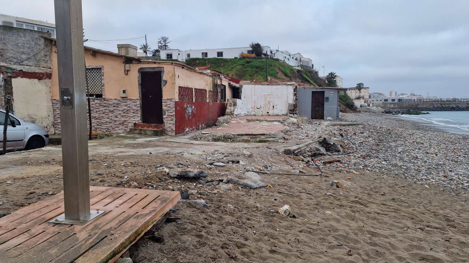 La zona de la playa en San Amaro