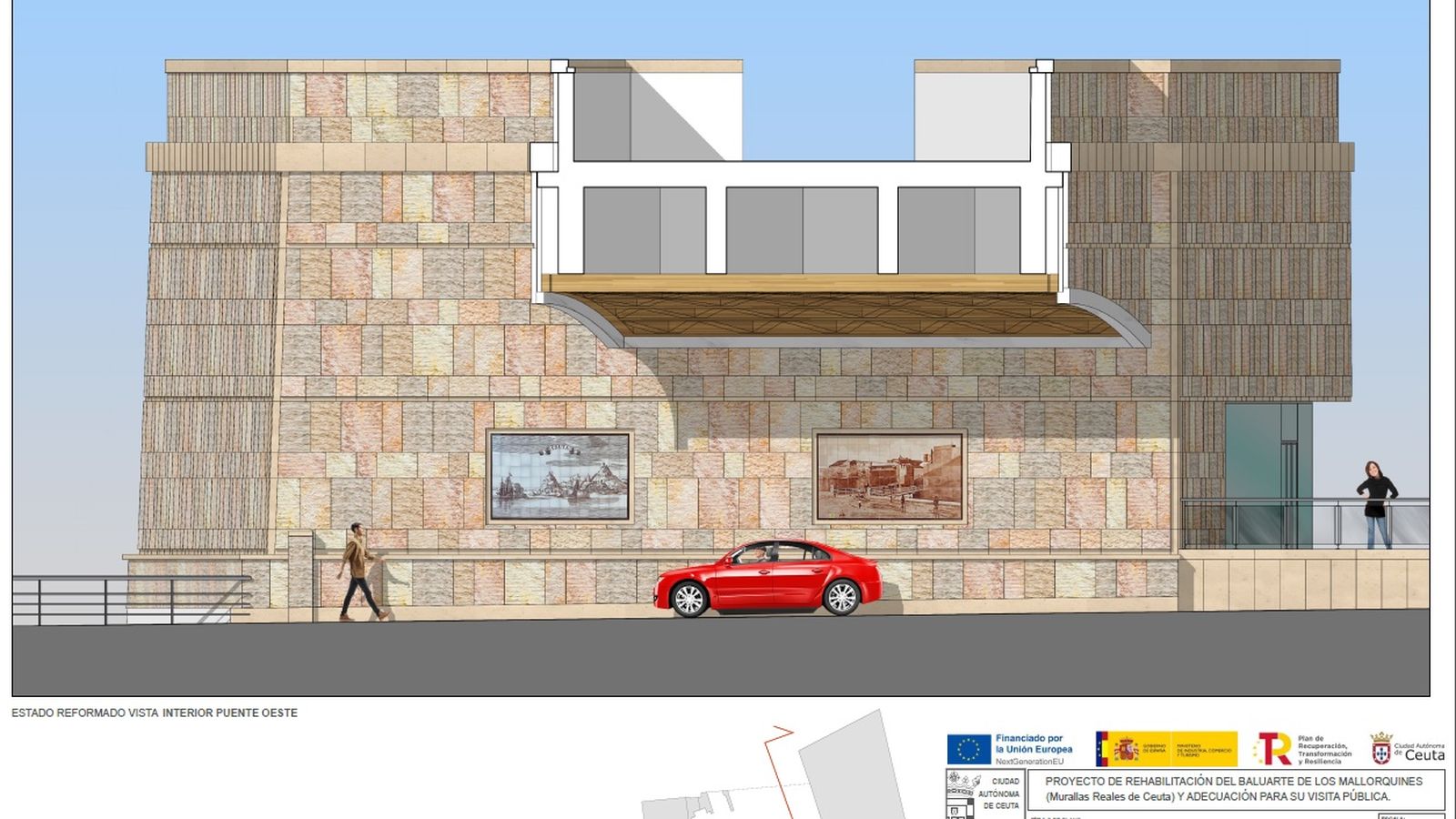 Imagen del proyecto en el Baluarte de los Mallorquines