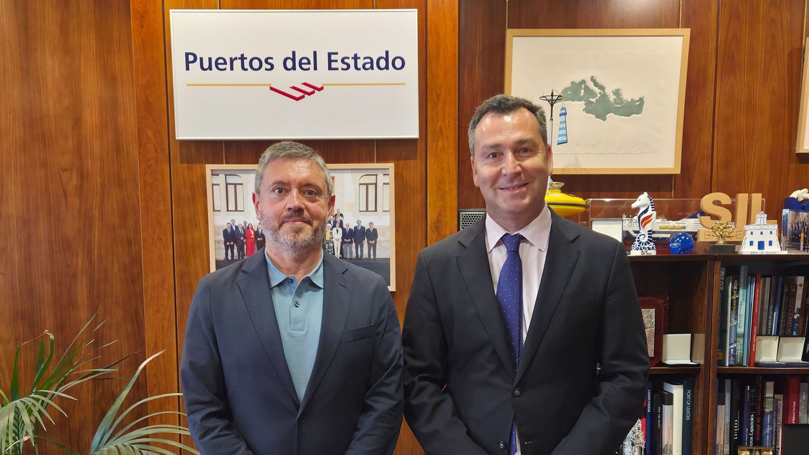 Doncel y Santana en la sede de Puertos del Estado