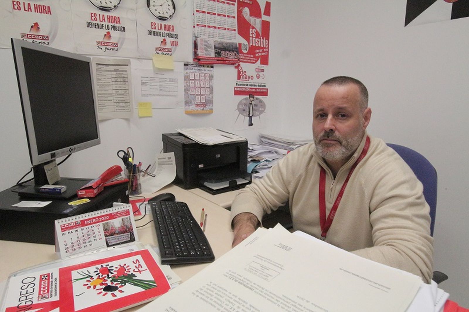 El secretario general de CCOO de Ceuta, Ángel Lara. / FOTO EL PUEBLO