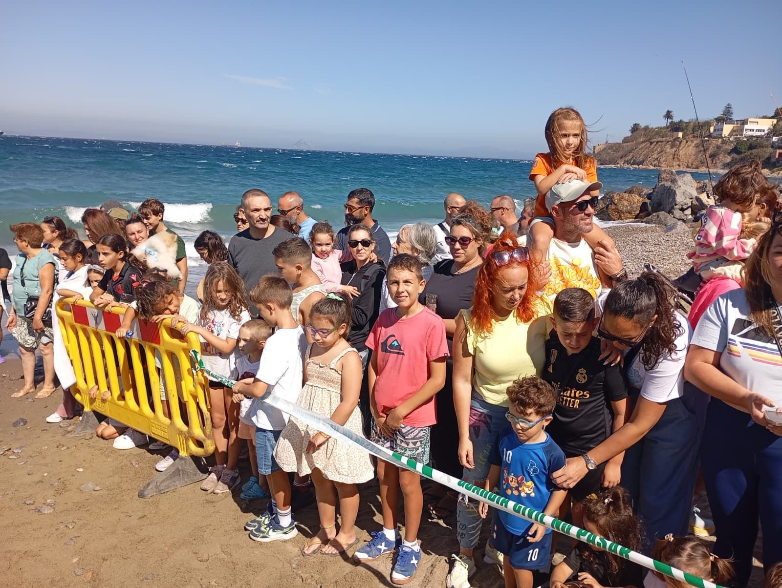 Bonita mañana ecológica en la playa de San Amaro