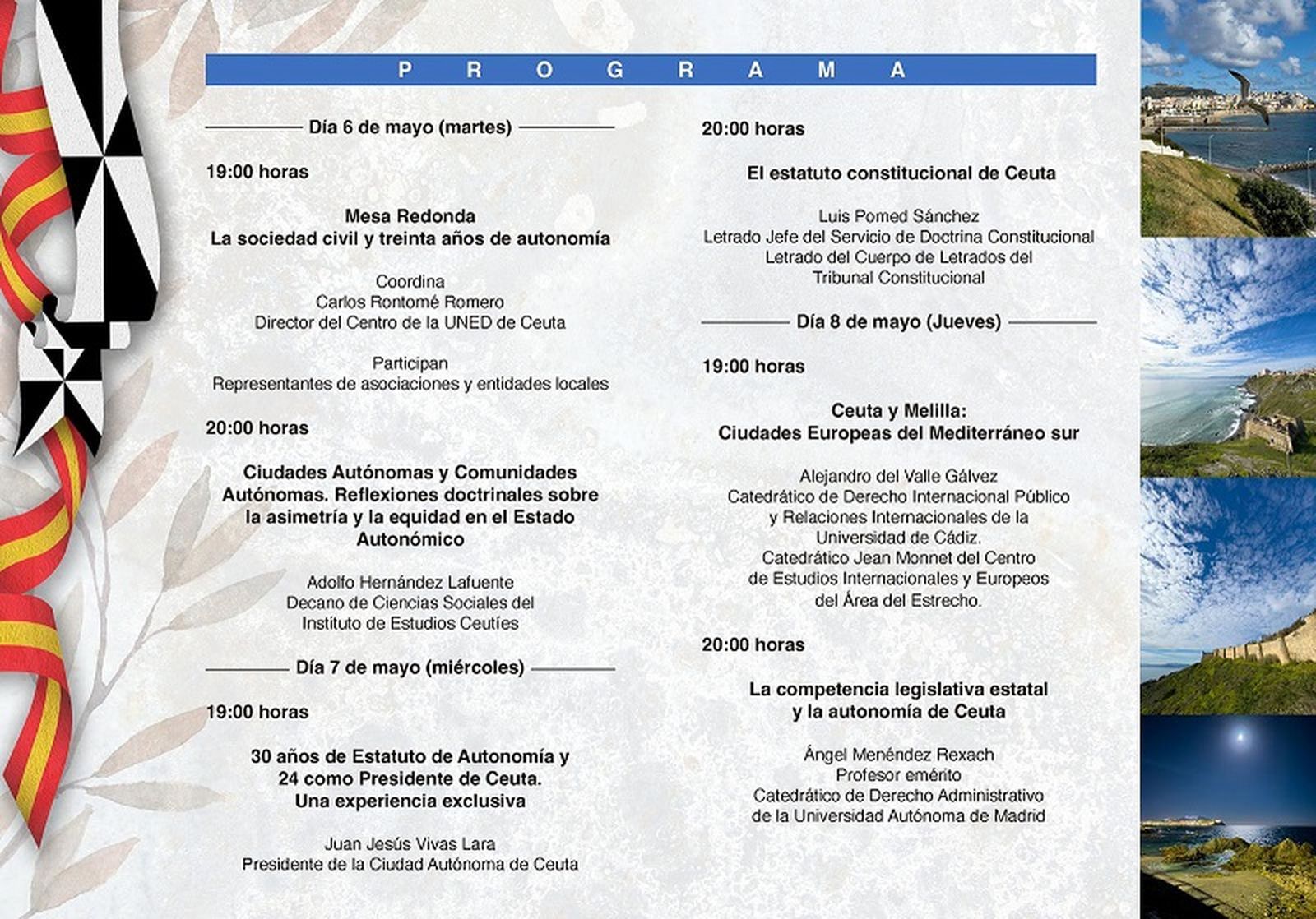 Programación de las jornadas. / FOTO CEDIDA