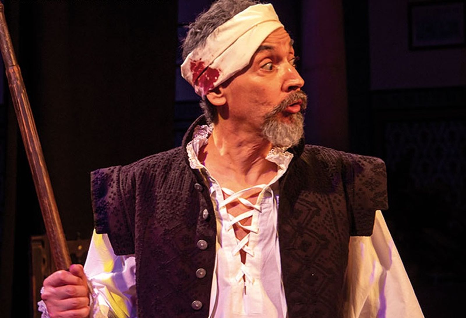Imagen del actor que hace de Don Quijote