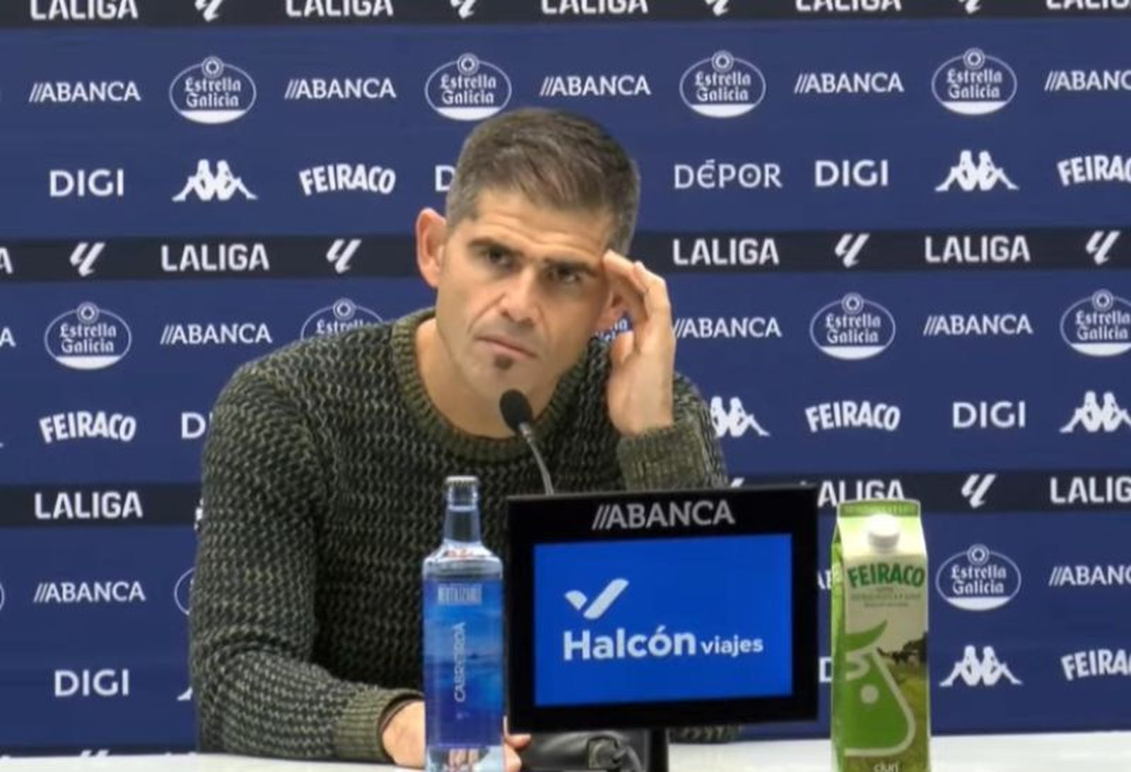 El entrenador del Deportivo de la Coruña, Antonio Hidalgo.