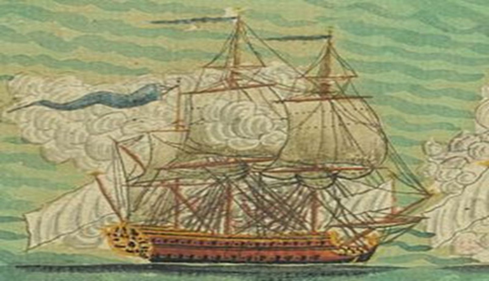 Dibujo Navío de tercer rango “Le Sage” botado en 1751. / FOTO CEDIDA Dibujo Navío de tercer rango “Le Sage” botado en 1751. / FOTO CEDIDA