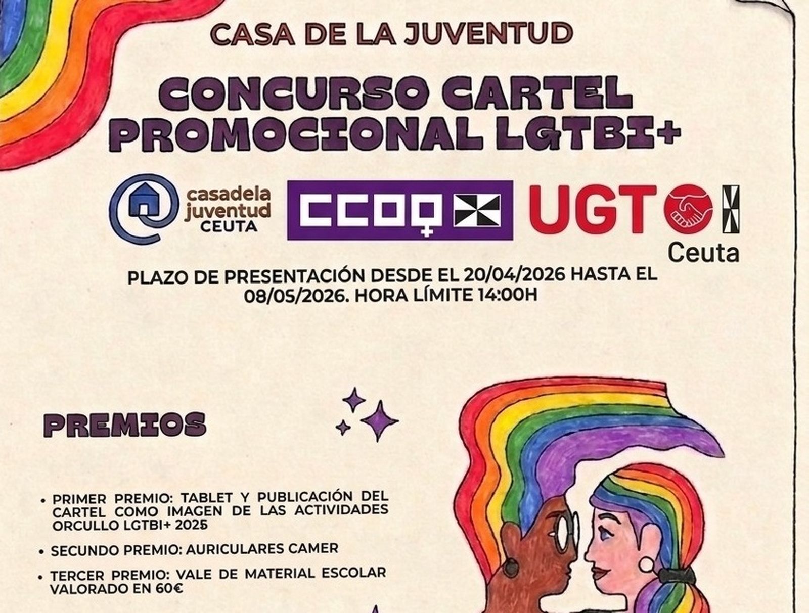 El cartel del concurso promocional LGTBI+
