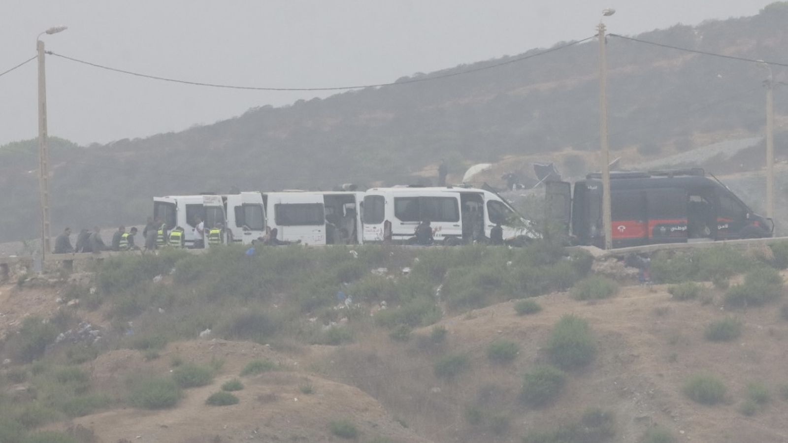 Despliegue de seguridad en el perímetro fronterizo marroquí y español este 15 de agosto