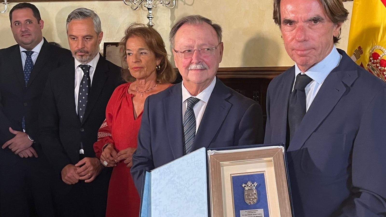 Llegada de José María Aznar y Ana Botella al Palacio Autonómico