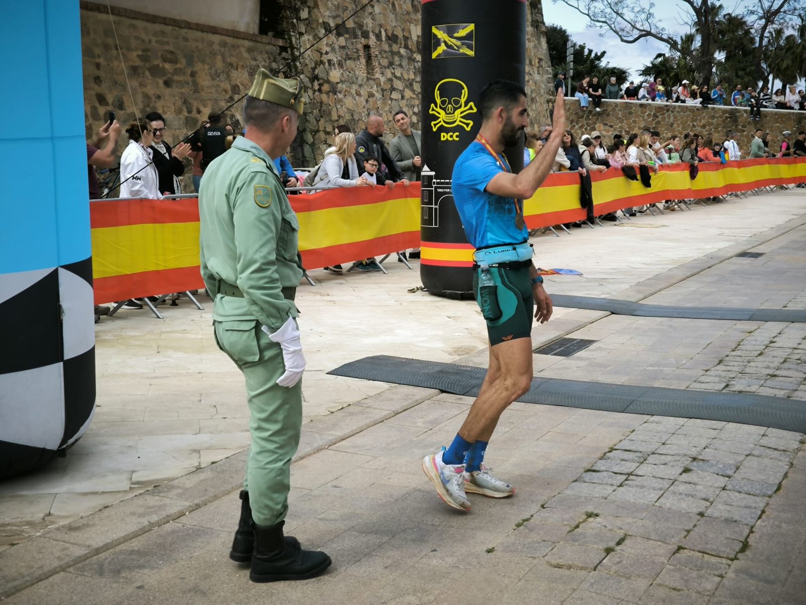 El atleta Rubén García tras completar la prueba de los 50 kilómetros masculinos