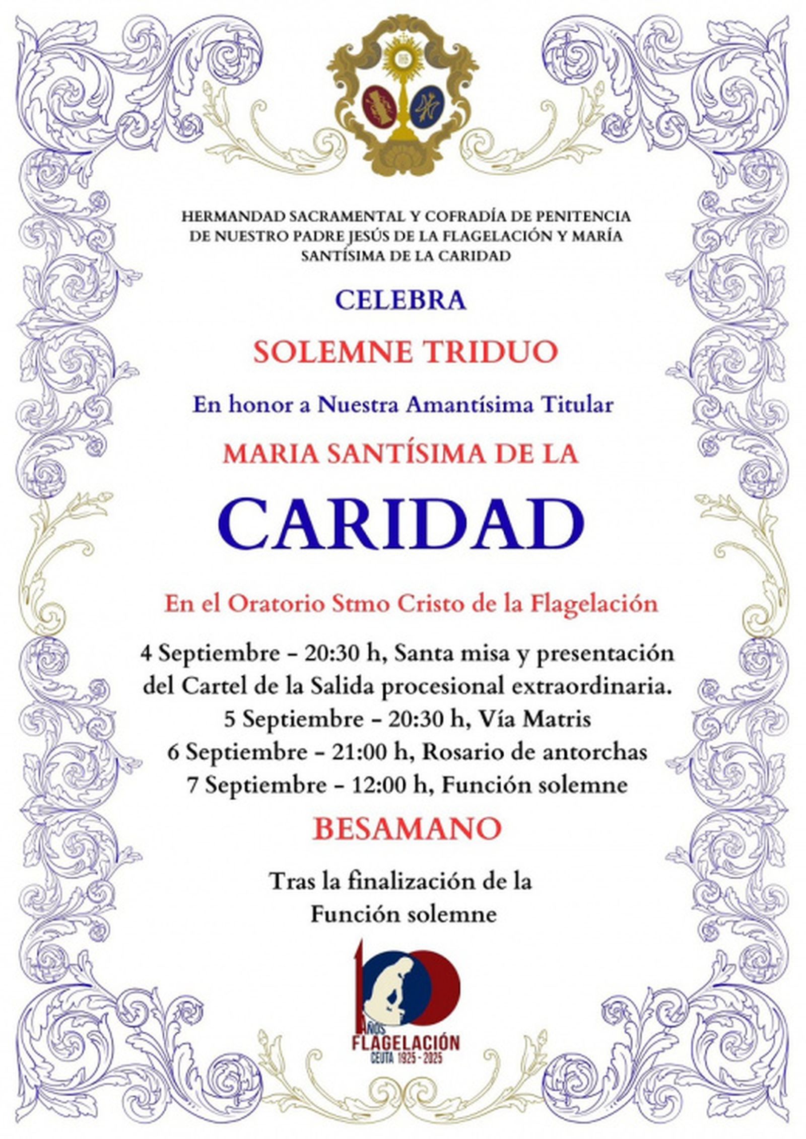 Cartel de las actividades. / FOTO CEDIDA